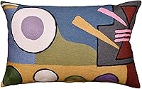 Vista 6 de Lumbar Kandinsky - Funda de almohada moderna intuitiva de mediados de siglo, funda de almohada abstracta de óxido, funda de almohada contemporánea