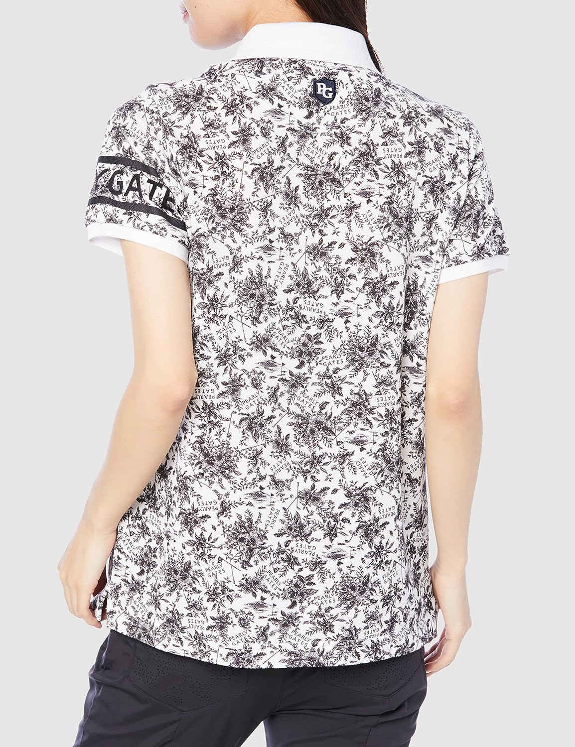 パーリーゲイツ 格子メッシュ半袖ポロシャツ レディース パーリー