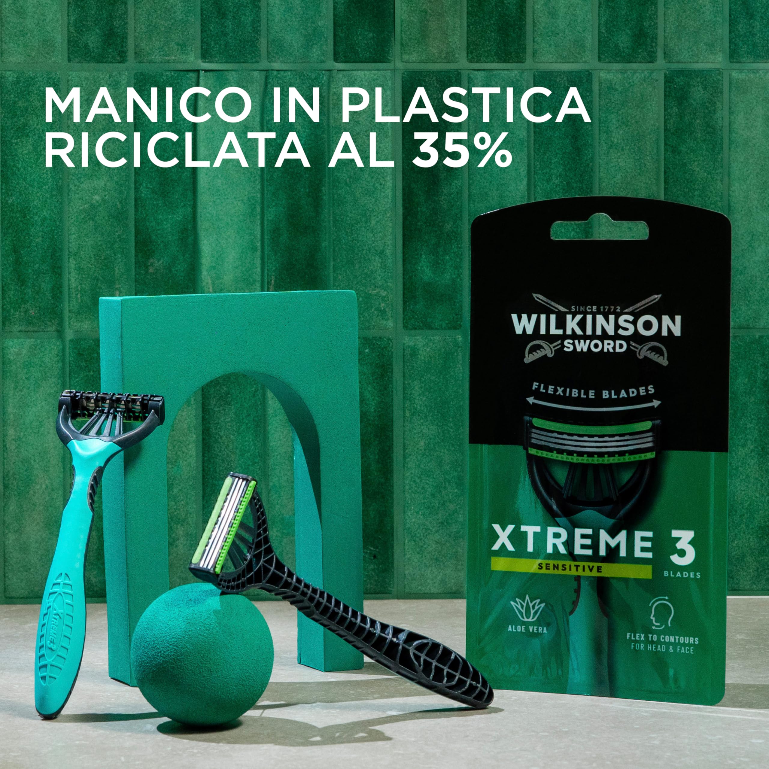 Wilkinson Sword Xtreme 3 Sensitive - confezione da 16+8 rasoi usa e getta da uomo