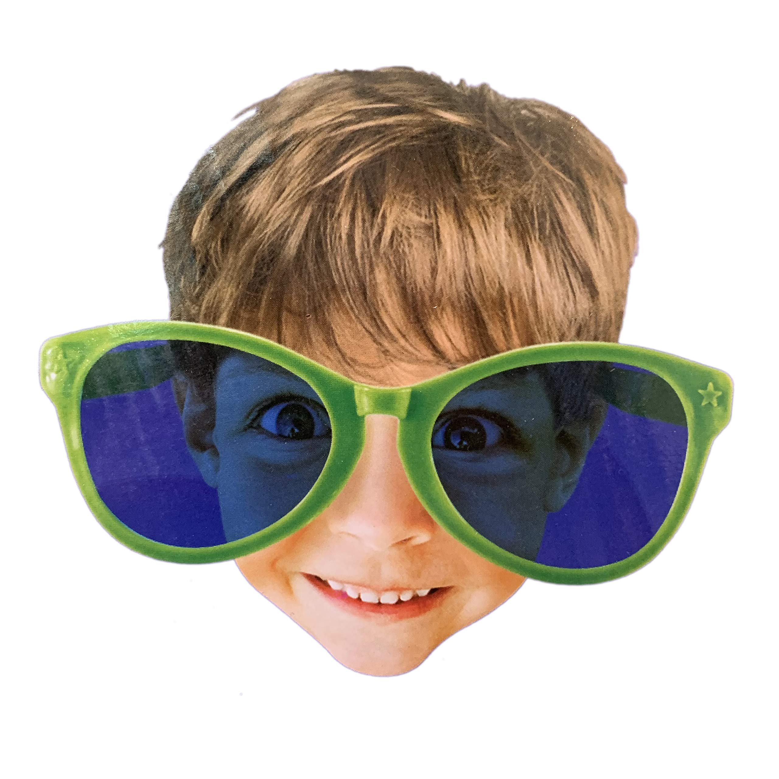 Large Novelty Glasses Party Costume Accessory Fun Kids and Adults, hilarious giant sunglasses, great for beach parties, kids parties, dress up events, perfect party favor giveaway.