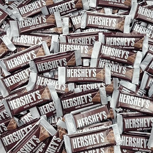 Hersheys - Barra de caramelo de chocolate con leche, paquete de fiesta a granel, 50 piezas envueltas individualmente, barras de chocolate de tamaño disponible en Yaxa El Salvador