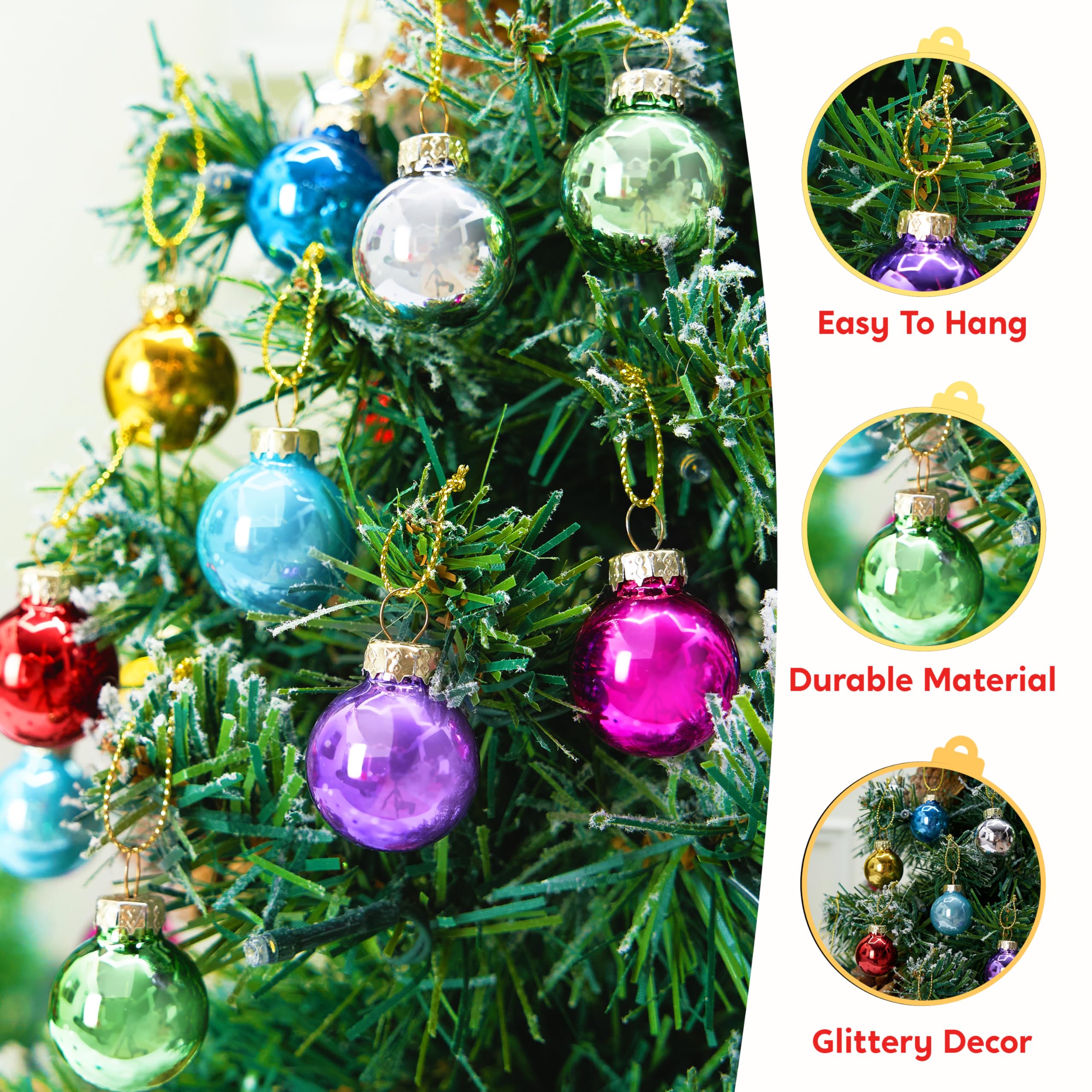 4 Pezzi Ornamenti di Natale Rossi, Palline di Schiuma di Paillettes Glitterate Infrangibili da 3 Pollici Con Perle, Decorazioni da Appendere All'albero di Natale di Velluto Rosso