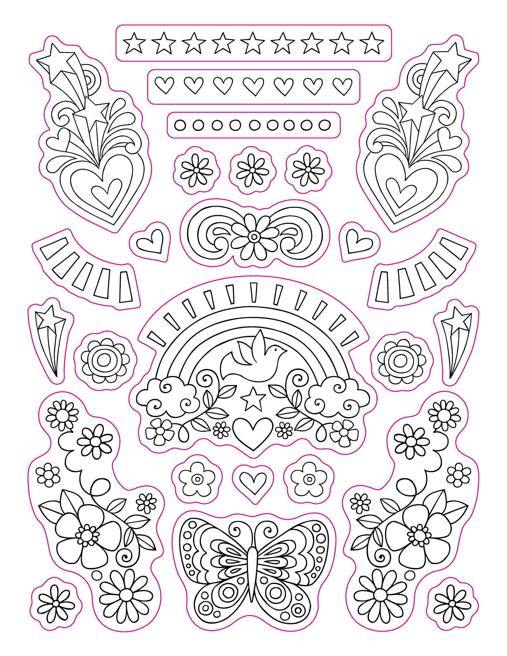Color Your Own Stickers Party: Just Color, Peel & Stick: 8