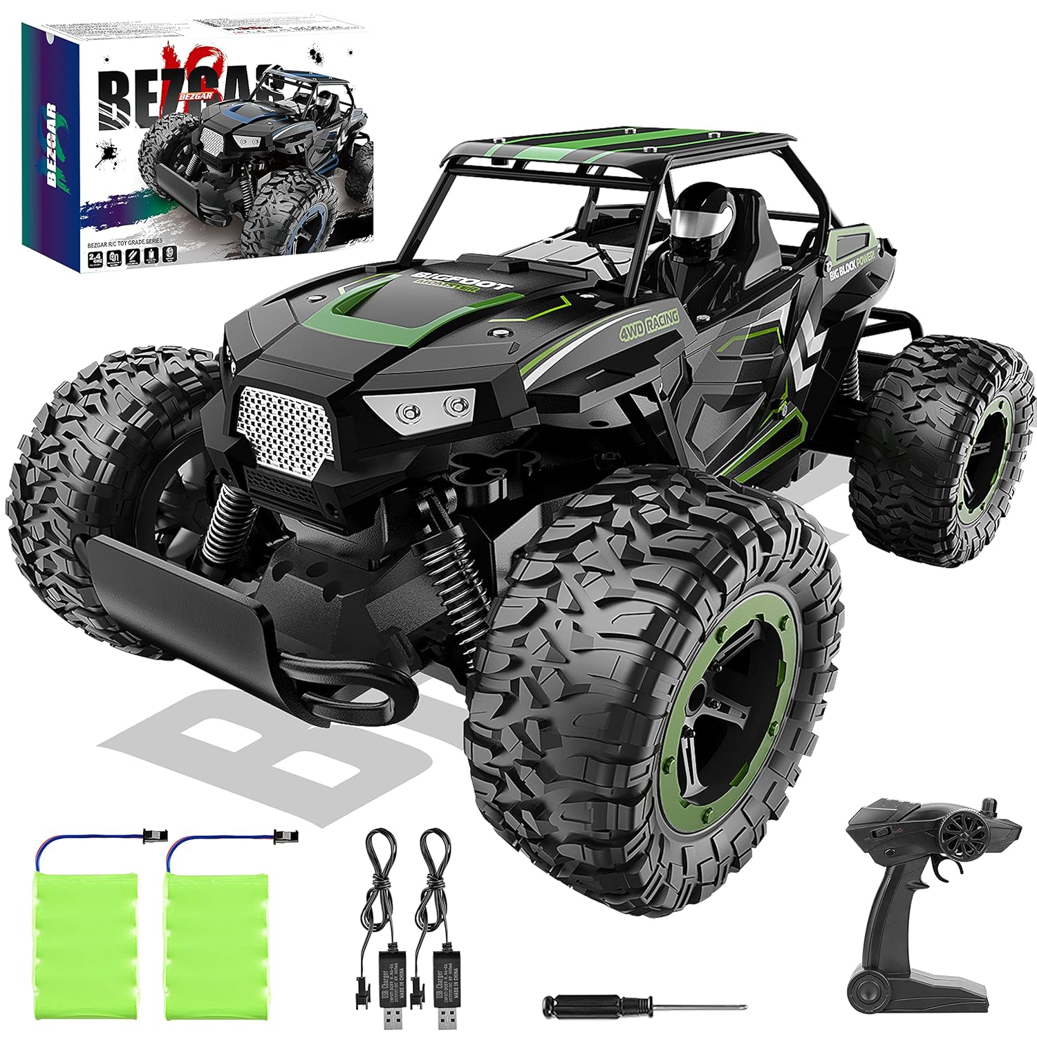 BEZGAR TB142 Remote Control Car - 1 14 Scale RC Cars 20 Km h 2WD All-Terrains Electric Off-Road