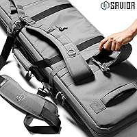Vista 5 de Savior Equipment Specialist Series - Funda mochila táctica para dos armas largas, almacenamiento de 4 pistolas, cremalleras bloqueables, asas