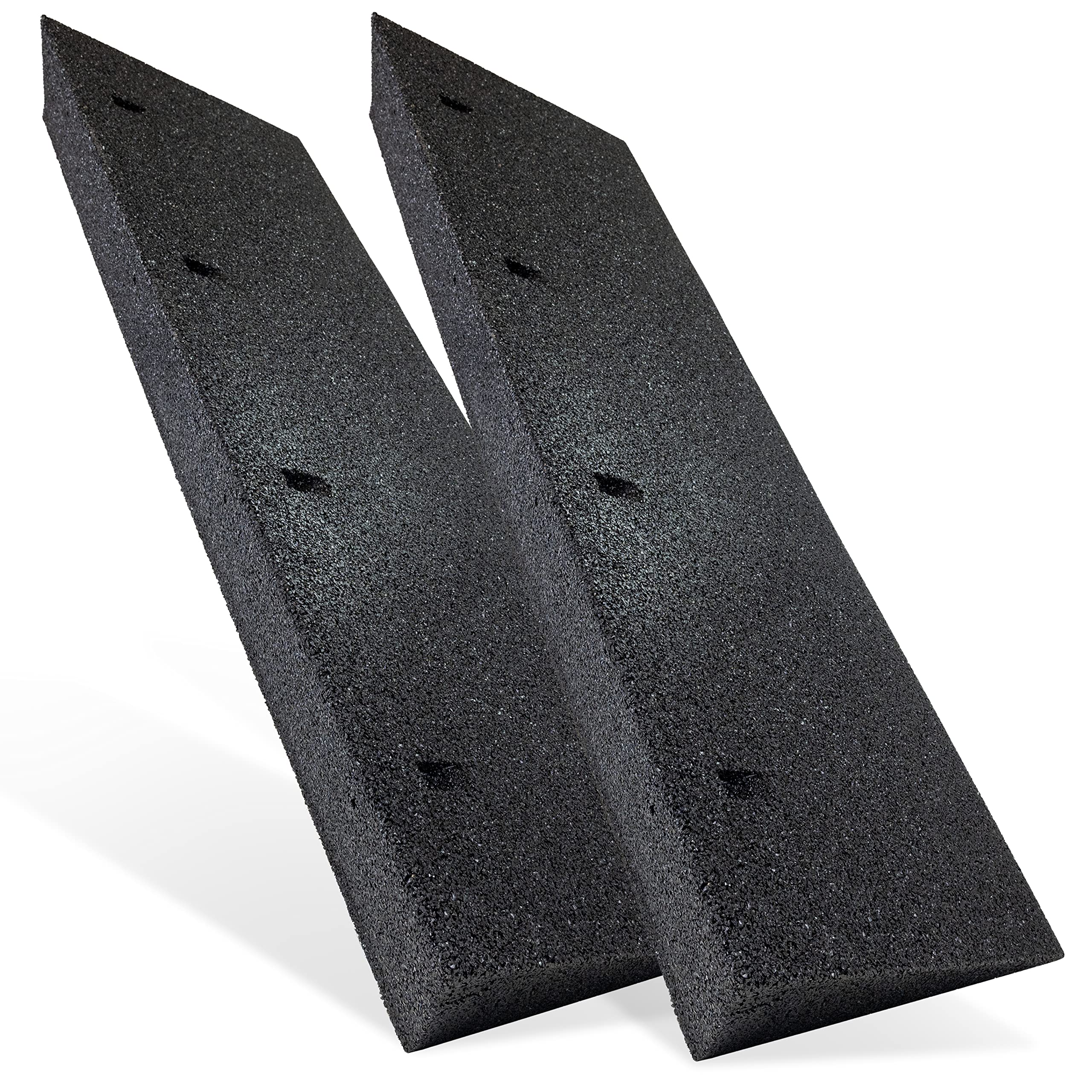 HASKYY Rampe Bordo in Gomma Riciclata Set di 2 Nera 1000x290x110 mm (LxHxP) – Accesso, Soglia, Sedia a Rotelle, Auto, Camper, Carrello