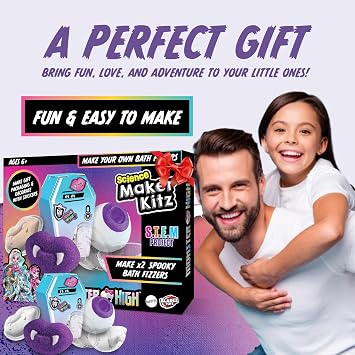 Monster High Make Your Own Bath Fizzers Kit with Scented Bath Bombs