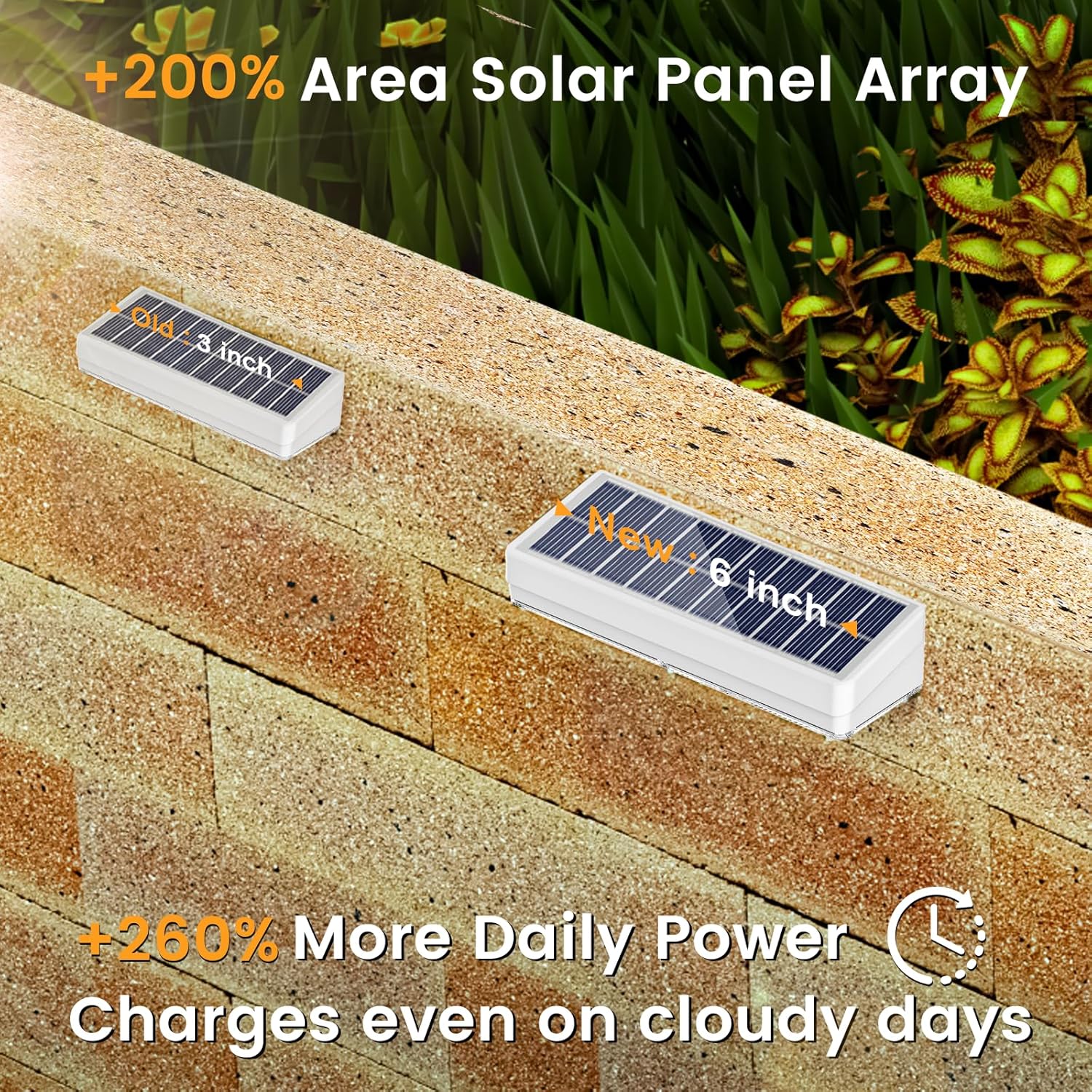JOFIOS Solar Fence Lights Outdoor,1300mAh, 12pack,Warm/Natural/Cool White,IP65 Waterproof,Fence Lights Solar Powered,Solar Lighting for Deck, Backyard, Railing(White)