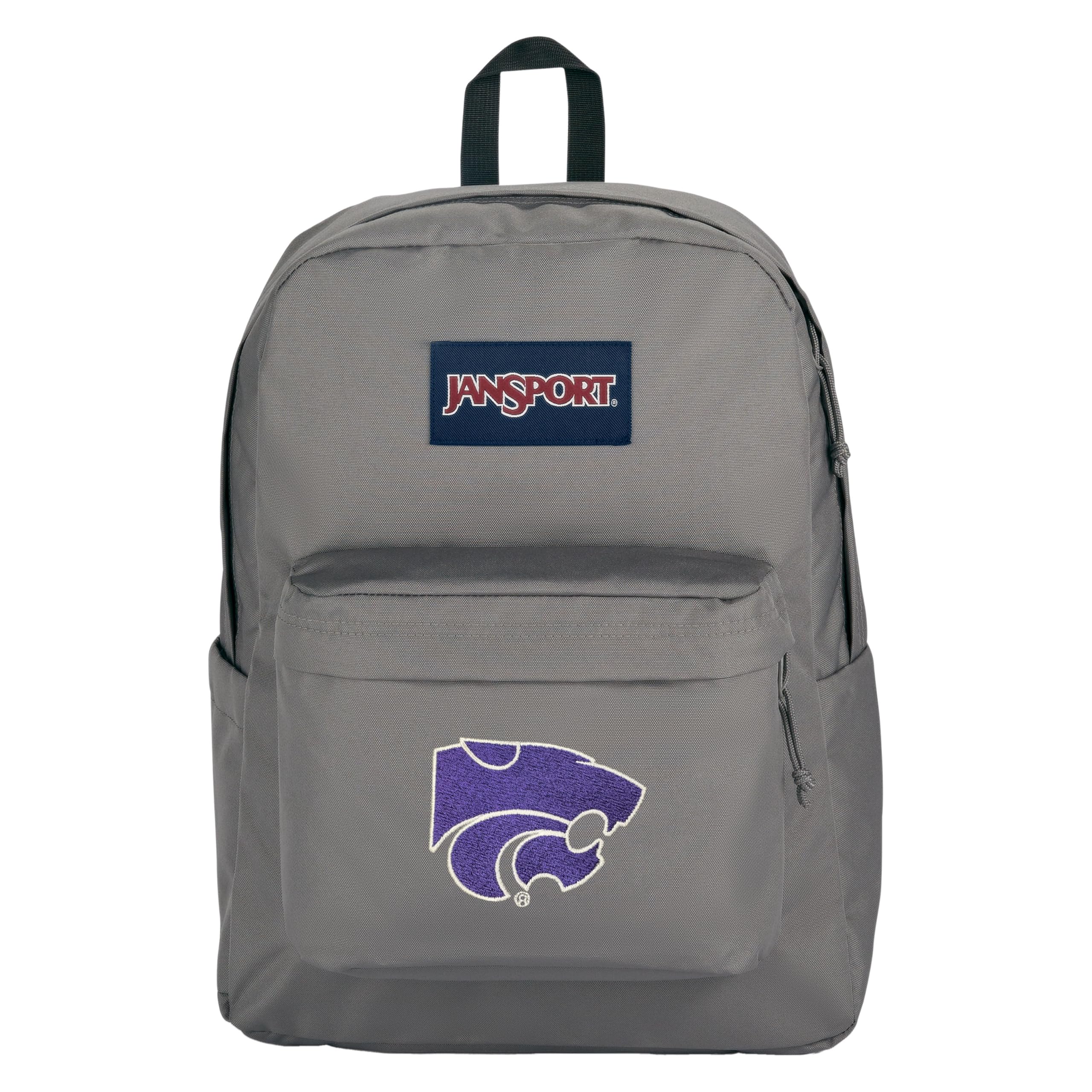 JanSport NCAA Officially Licensed Backpack, Kansas St Wildcats, Superbreak Plus with Padded 15'' Laptop Sleeve, Spacious Computer Bag for Men &amp; Women, Durable Daypack with Bottle Pocket, Graphite Grey