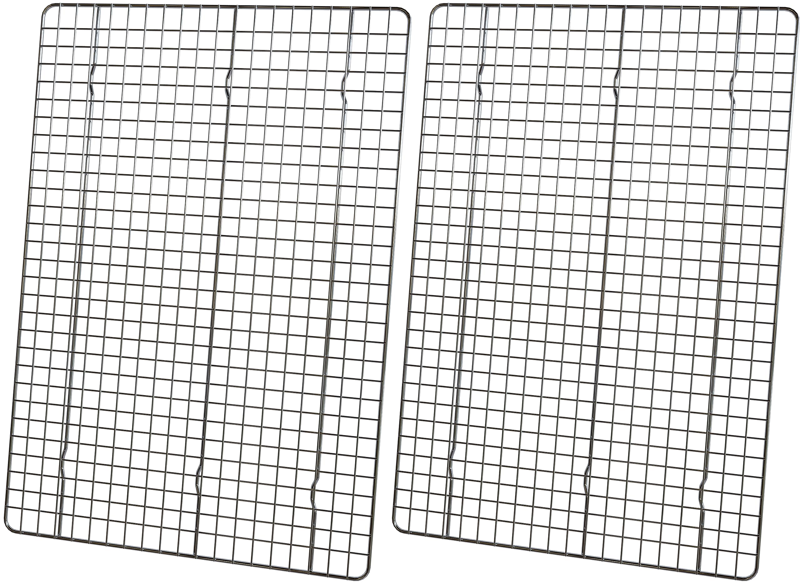 Utopia Kitchen Cooling Racks for Baking, Stainless Steel Wire Cookie Rack Fits Jelly Roll Sheet Pan, Oven Safe for Cooking, Roasting, Grilling - 11.75 x 17 Inches (2 Pack)