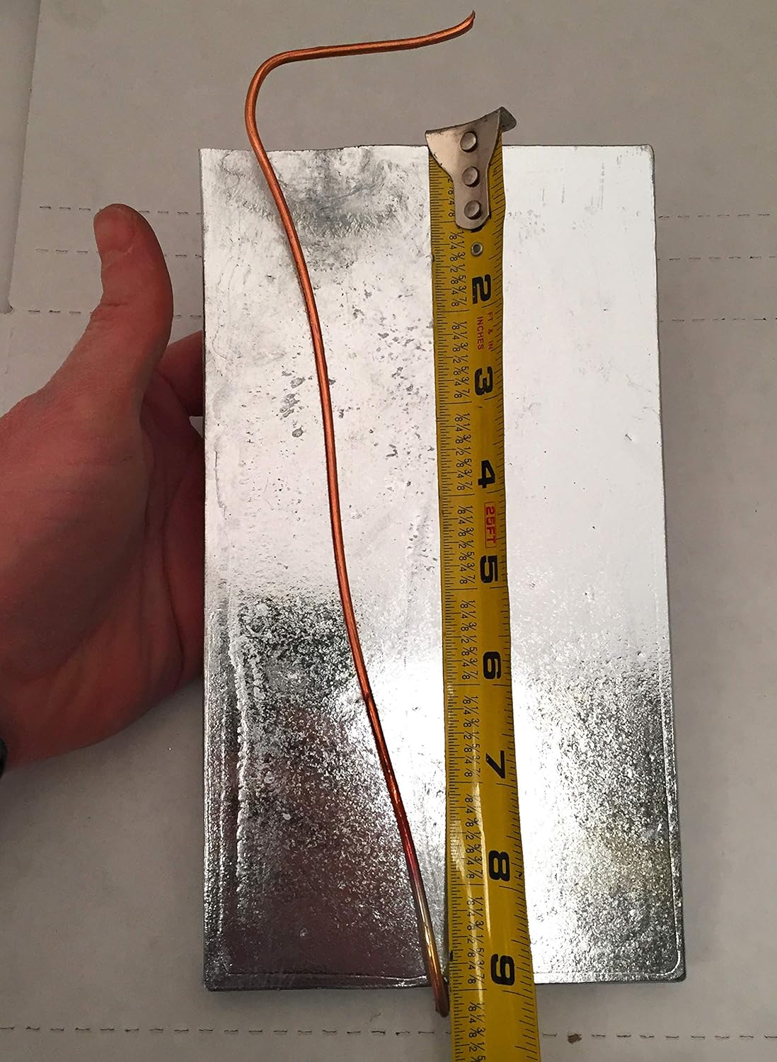 RotoMetals Zinc Anode Hang Overboard w/Copper Wire 5 inches X 9 inches About 6.5 pounds