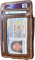 Vista 7 de broche para dinero, cartera con bolsillo frontal, cartera minimalista, para hombre
