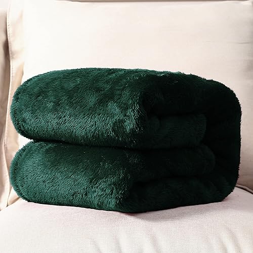 Miniatura 2 de Whale Flotilla Manta de felpa de piel sintética tamaño Queen, manta de forro polar suave y transpirable para todas las estaciones, colcha ligera y