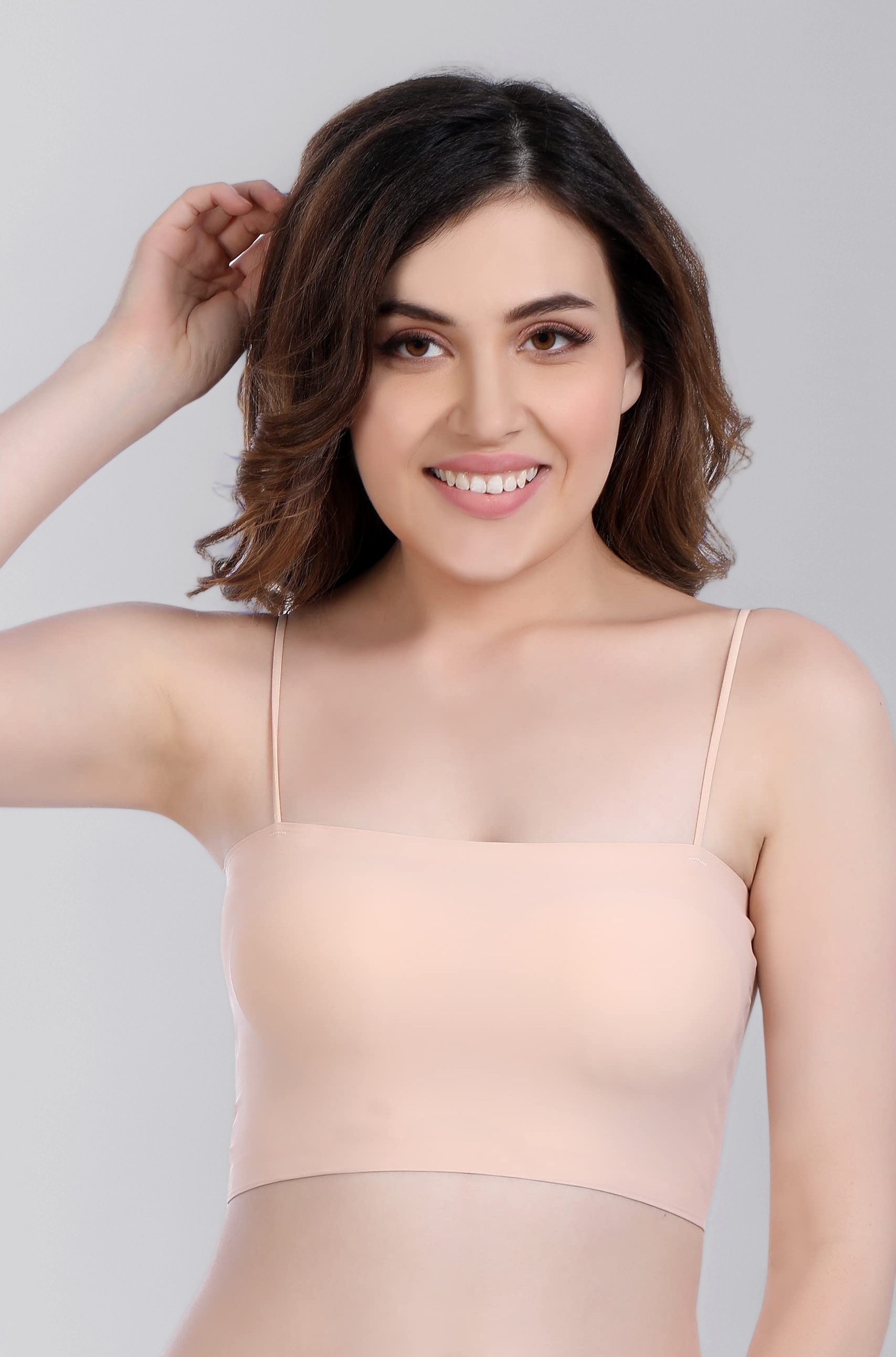 Women's & Girl's Cami/Camisole/Spaghetti/Tank Top | Seamless Design, Soft Padded, Wire Free | Free Size & Stretchable (Upto Bust Size 26-34)