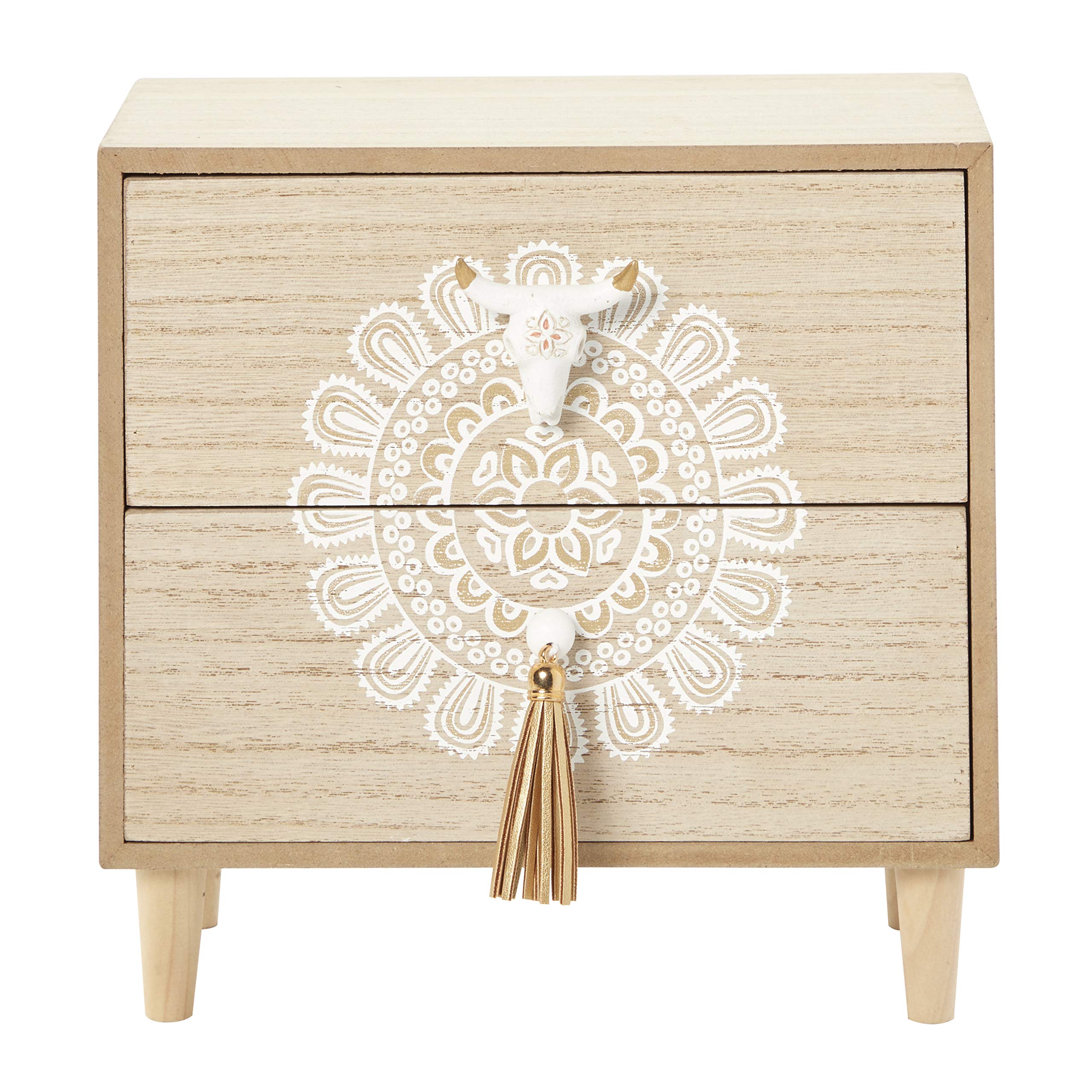 Deco 79 Jewelry Box, Light Brown