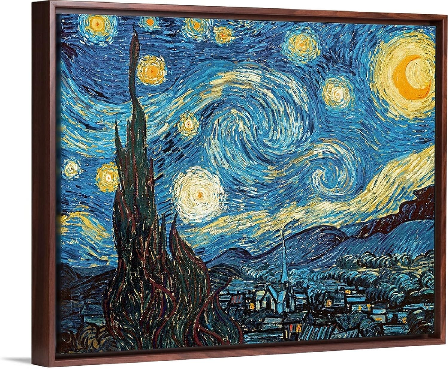 Colorful DIY Paint by Numbers for Adults Beginner Oil Canvas Painting Kits Easy Drawing Paintwork with Brushes Acrylic PigmentHome Decor Gifts — The Starry Night June 1889 By Vincent Van Gogh