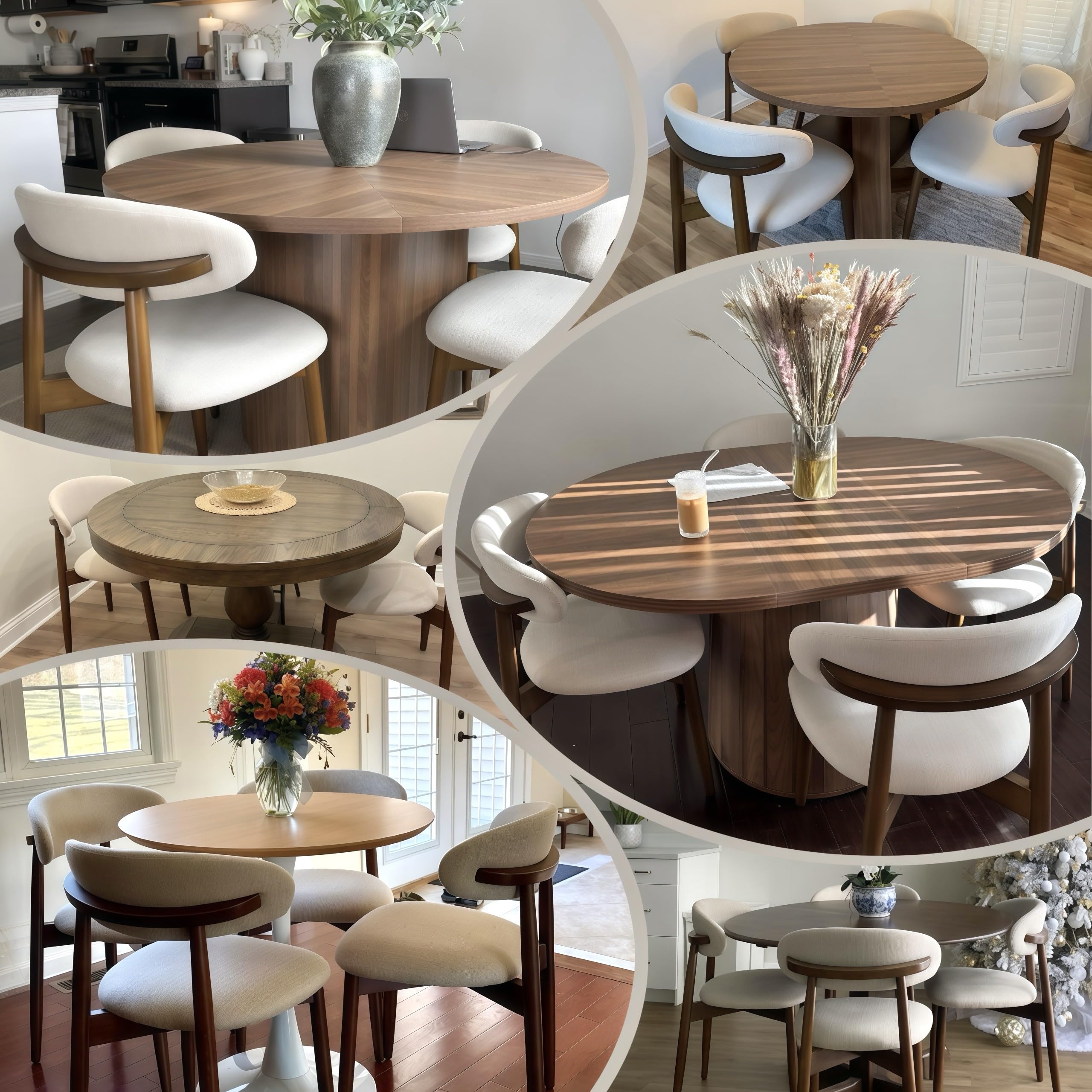 Best Dining Room Chairs 2026: 5 Picks for Every Table 3 COLAMYHOME COLAMY Wooden Dining Chairs Set of 4, Modern Fabric Upholstered Kitch — product photo