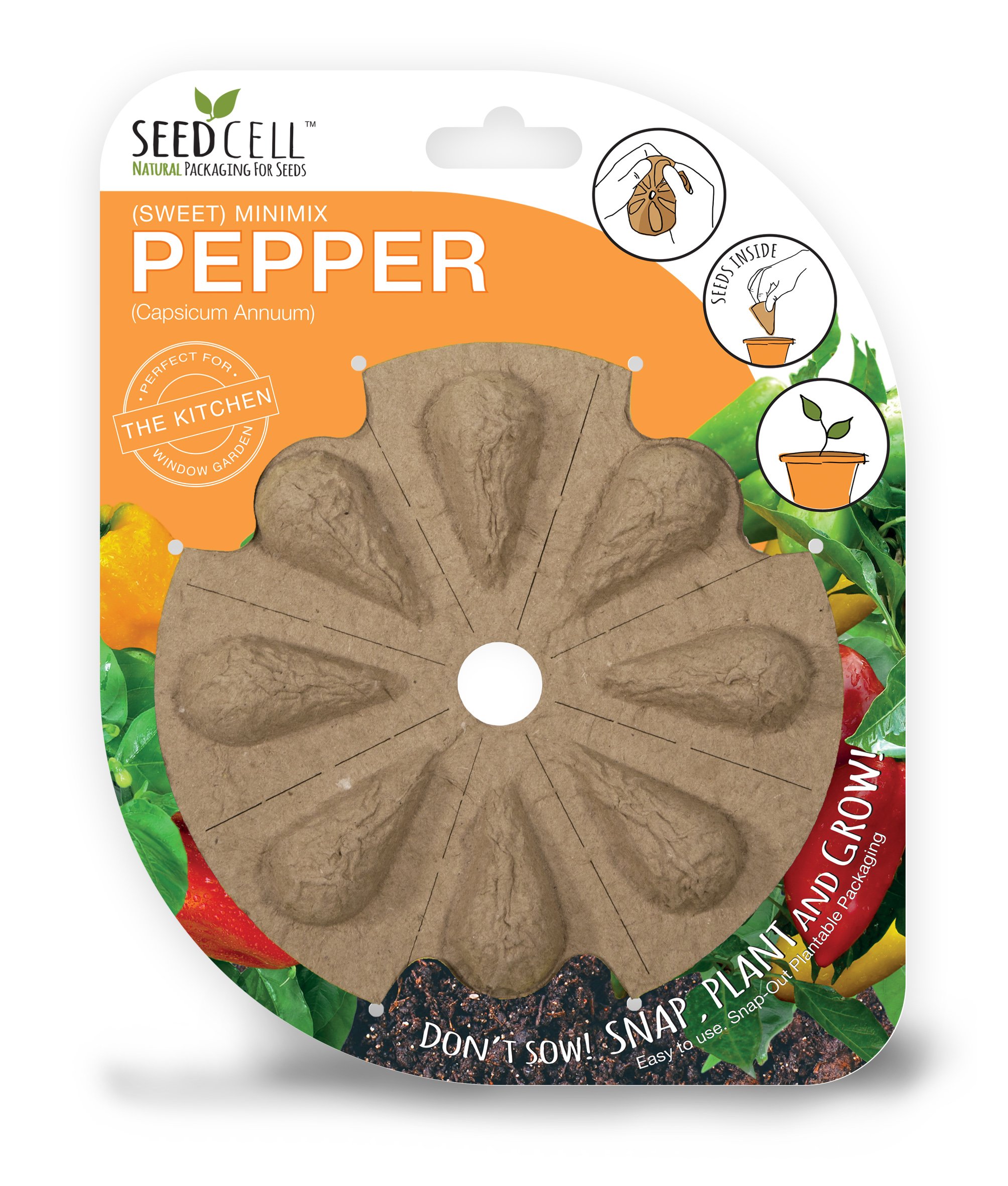 SeedCell SP07 Sweet Mini-Mix Pepper Seed - Orange
