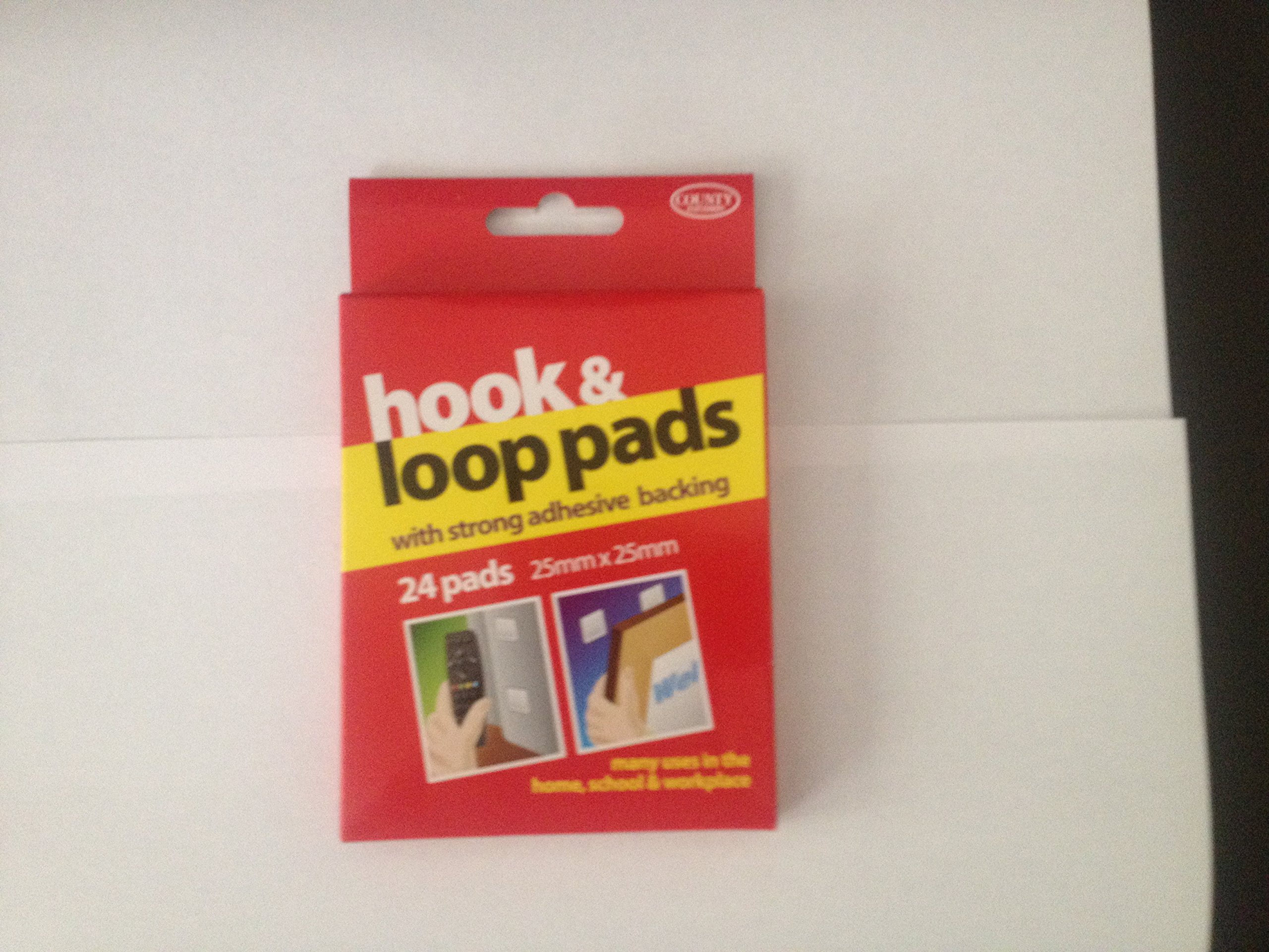 Hook and loop pads with strong adhesive backing - 60cm X 20mm pack of 2...