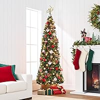 Vista 2 de Best Choice Products - Arbol de navidad delgado iluminado