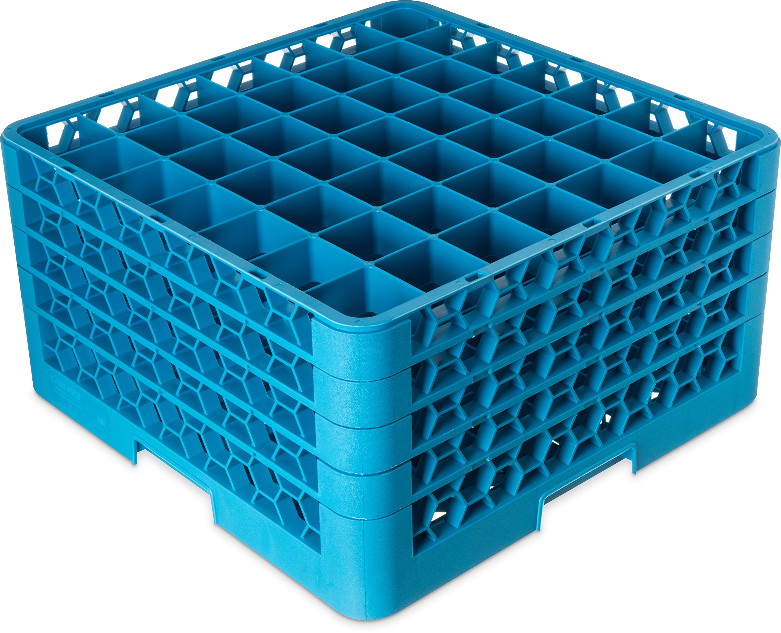CFS RG49-414 OptiClean 49 Compartment Glass Rack with 4 Extenders by Carlisle FoodService Products – 10.3", Glass, Carlisle Blue, Model CARG49-414000-B01001