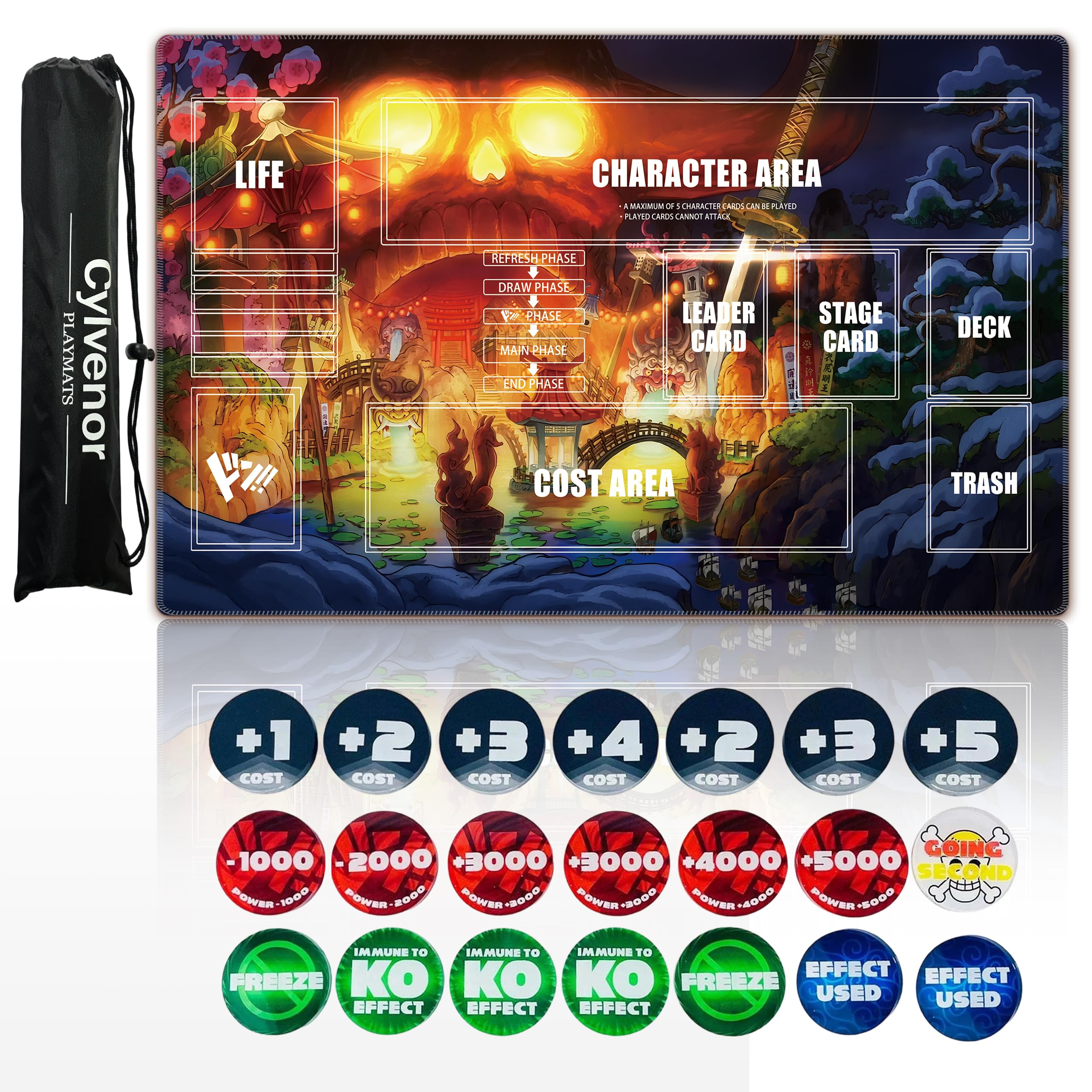 Amazon.com: Cylvenor for one piece TCG playmat
