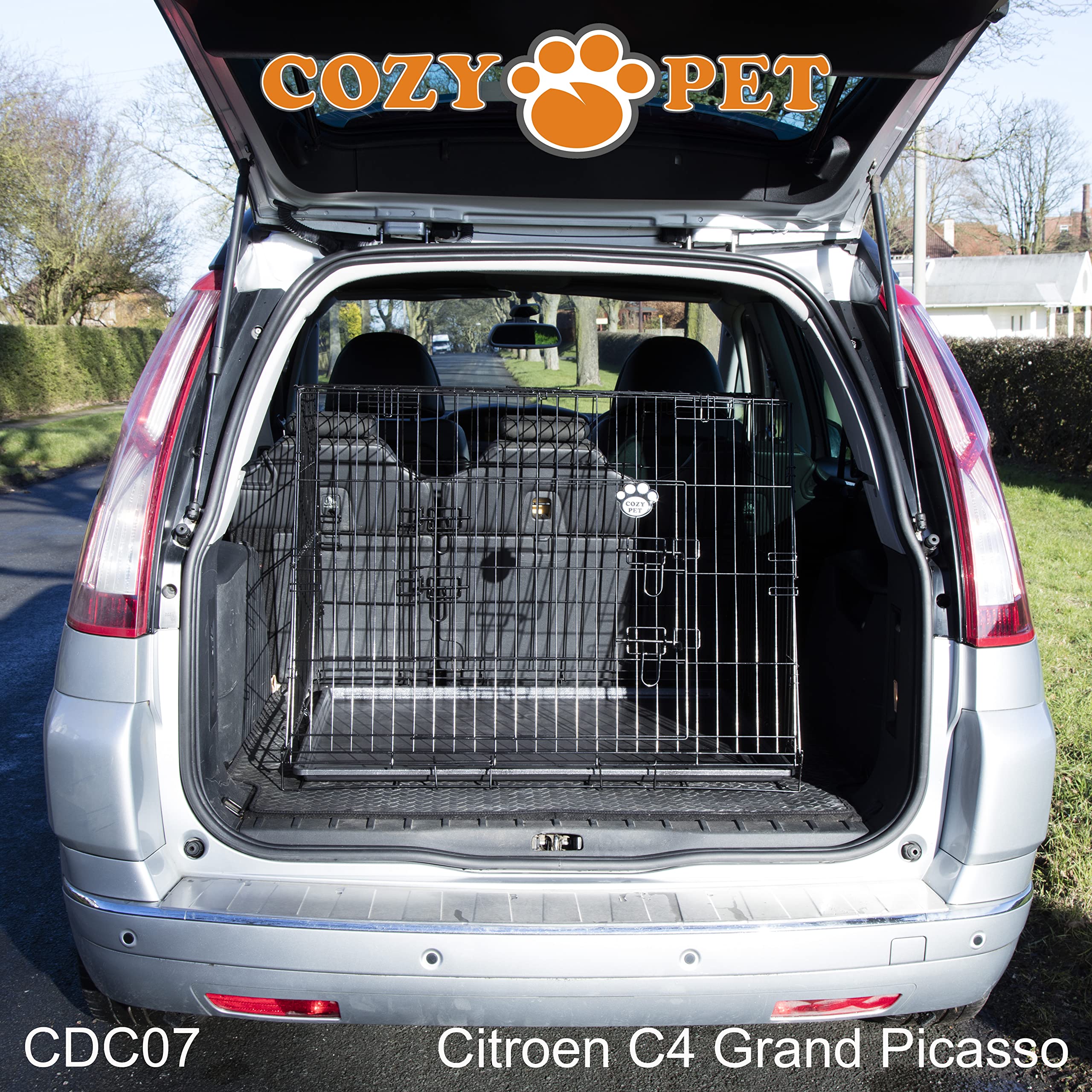 Car Dog Cage 36" by Cozy Pet, Fits Most Makes Audi BMW Fiat Ford Honda Hyundai Kia Jaguar Toyota Renault Vauxhall VW Volvo Puppy Crate Model CDC07 — view 8