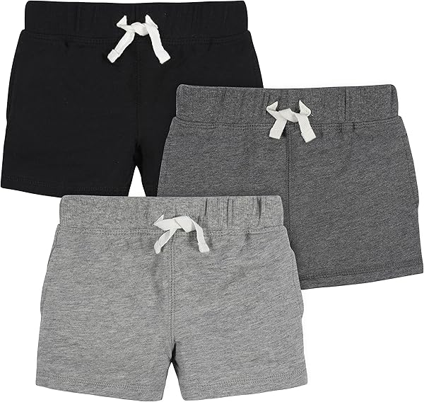 Gerber Baby-Boys Toddler 3-Pack Pull-on Knit Shorts