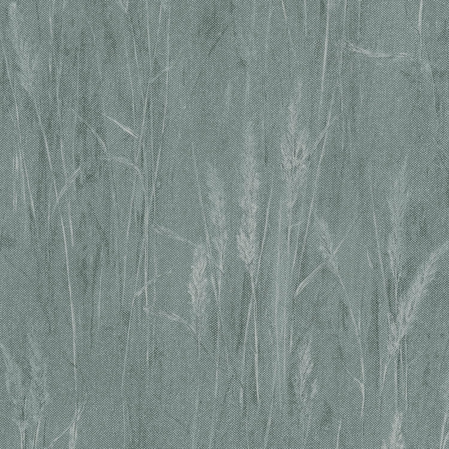 Papel pintado floral lavable Profhome verde plata no tejido de alta resistencia