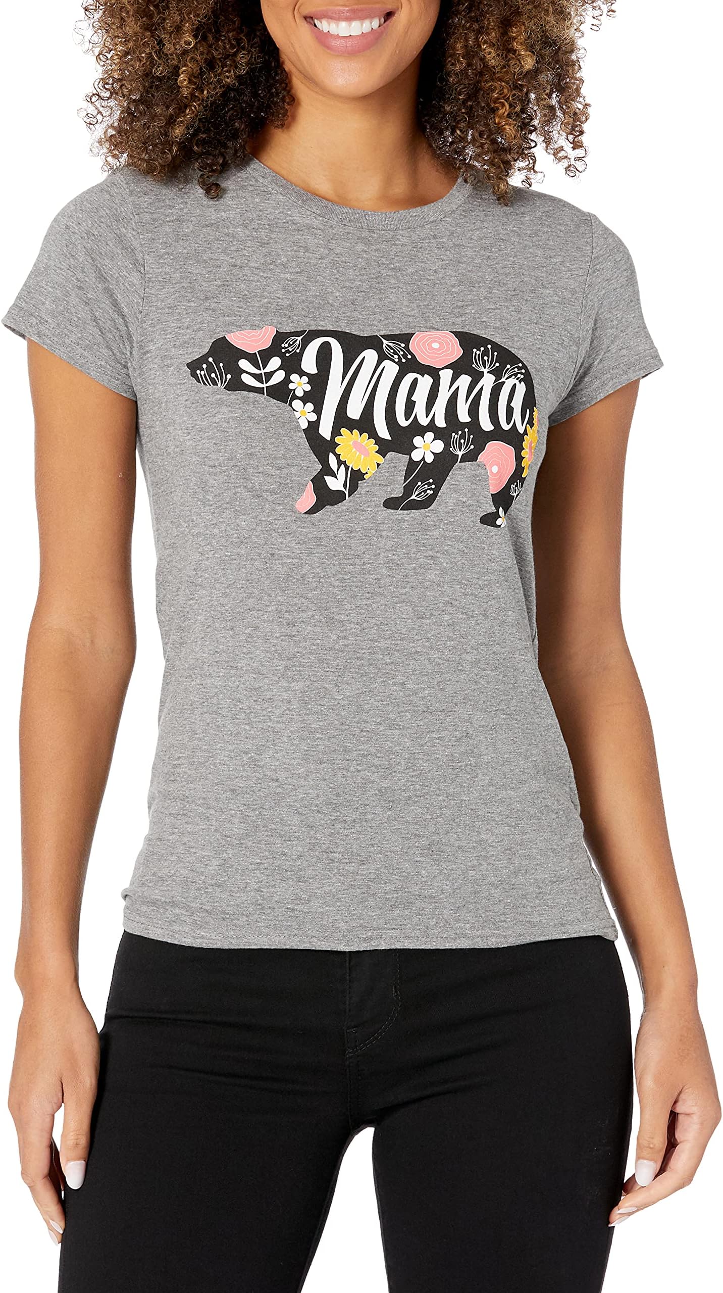 Crazy Dog T-ShirtsWomens Mama Bear T Shirt Cute Funny Best Mom of Boys Girls Cool Mother Tee