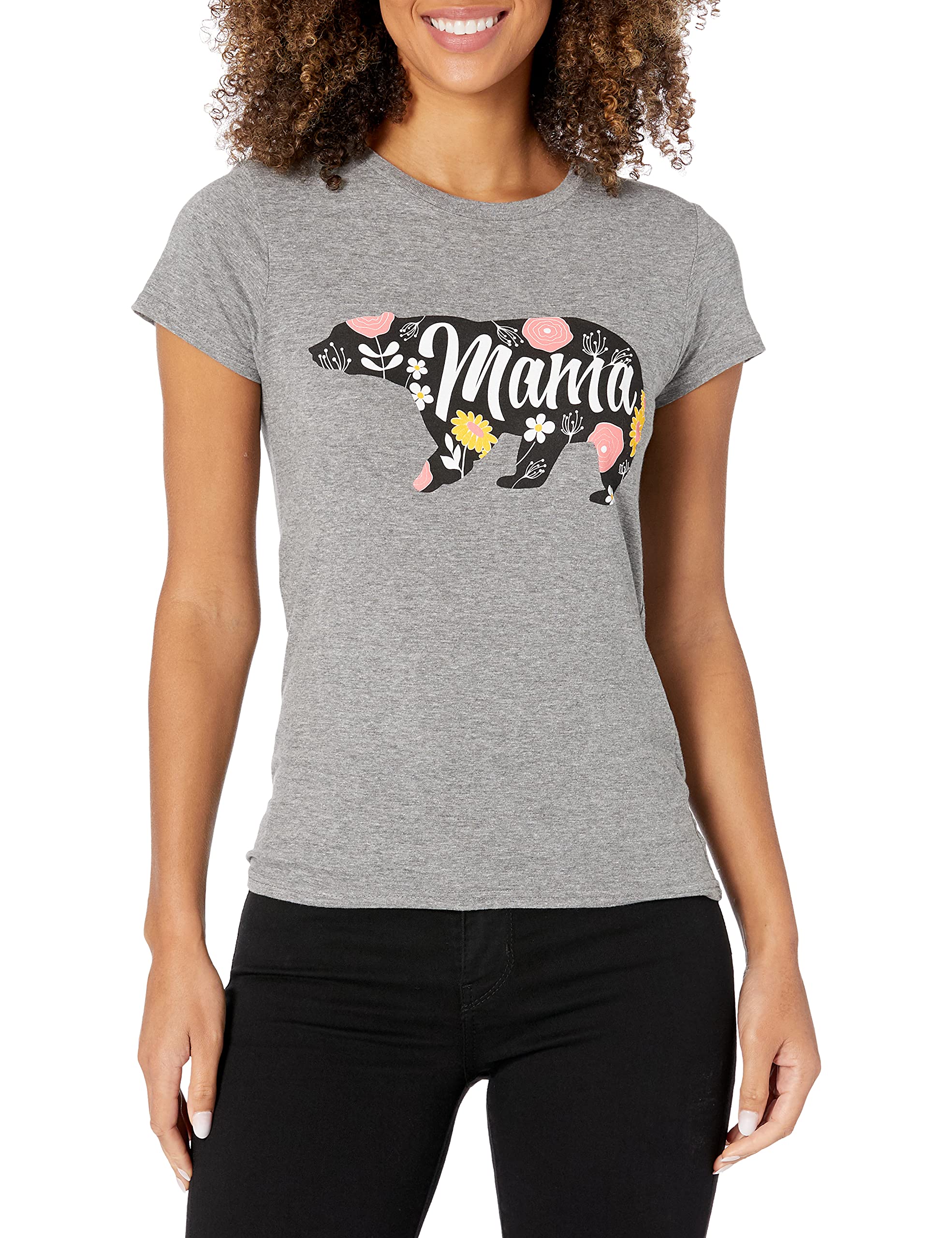 Crazy Dog T-ShirtsWomens Mama Bear T Shirt Cute Funny Best Mom of Boys Girls Cool Mother Tee