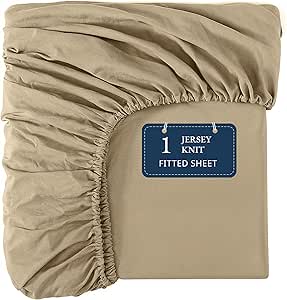 Queen Fitted Sheet Only - 4 Way Stretch Knitted Deep Pocket Queen