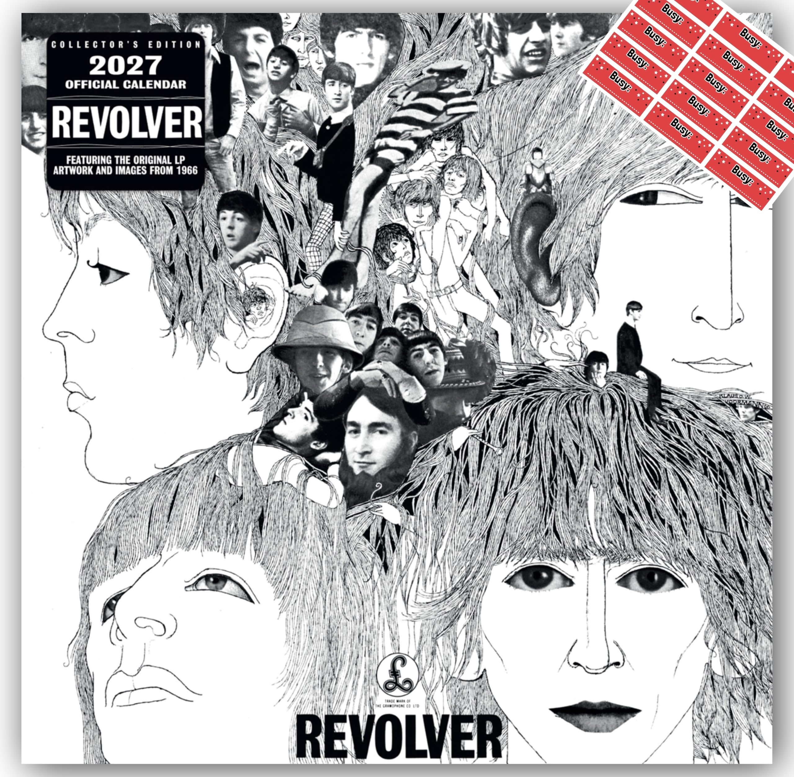 Danilo The Beatles Revolver Official 2027 Square Wall Calendar with FREE Stickers | Collector's Edition | Official Beatles Merchandise | 12 Month Wall Calendar | Gift for Beatles Fans