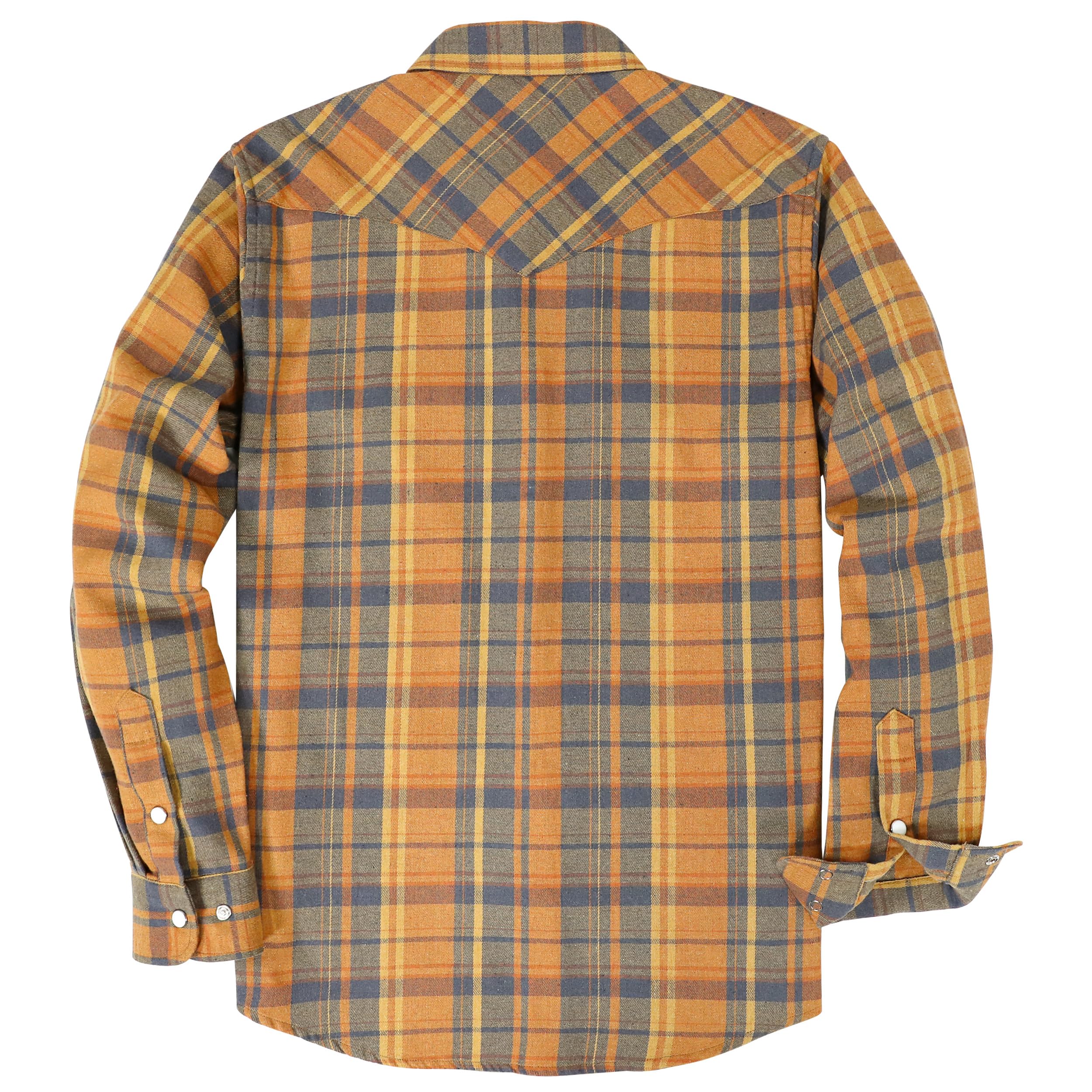 Dubinik® Camicia Flanella Uomo Invernale Camicia Uomo Flanella Cotone Western Cowboy con Bottone Automatico Vintage Quadri