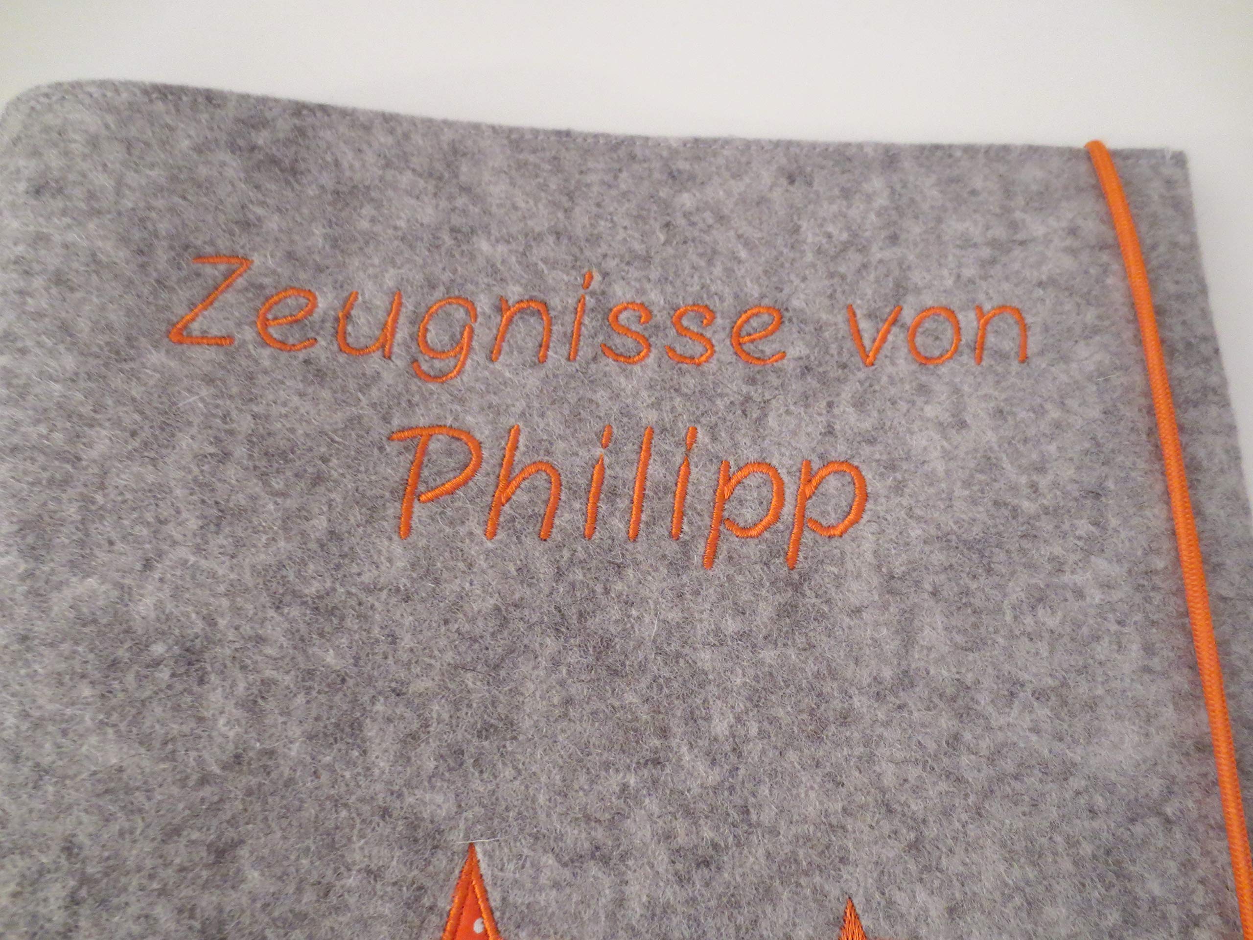 Zeugnismappe Wollfilz Mappe Zeugnisse DIN A4 Grundschule Schule