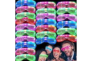 Neon Shutter Glasses: 50 Pack for Glowing Nighttime Fun