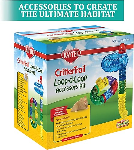 Miniatura 10 de Kaytee CritterTrail Fun-nel - Paquete de 5 tubos rectos para hábitat para animales pequeños
