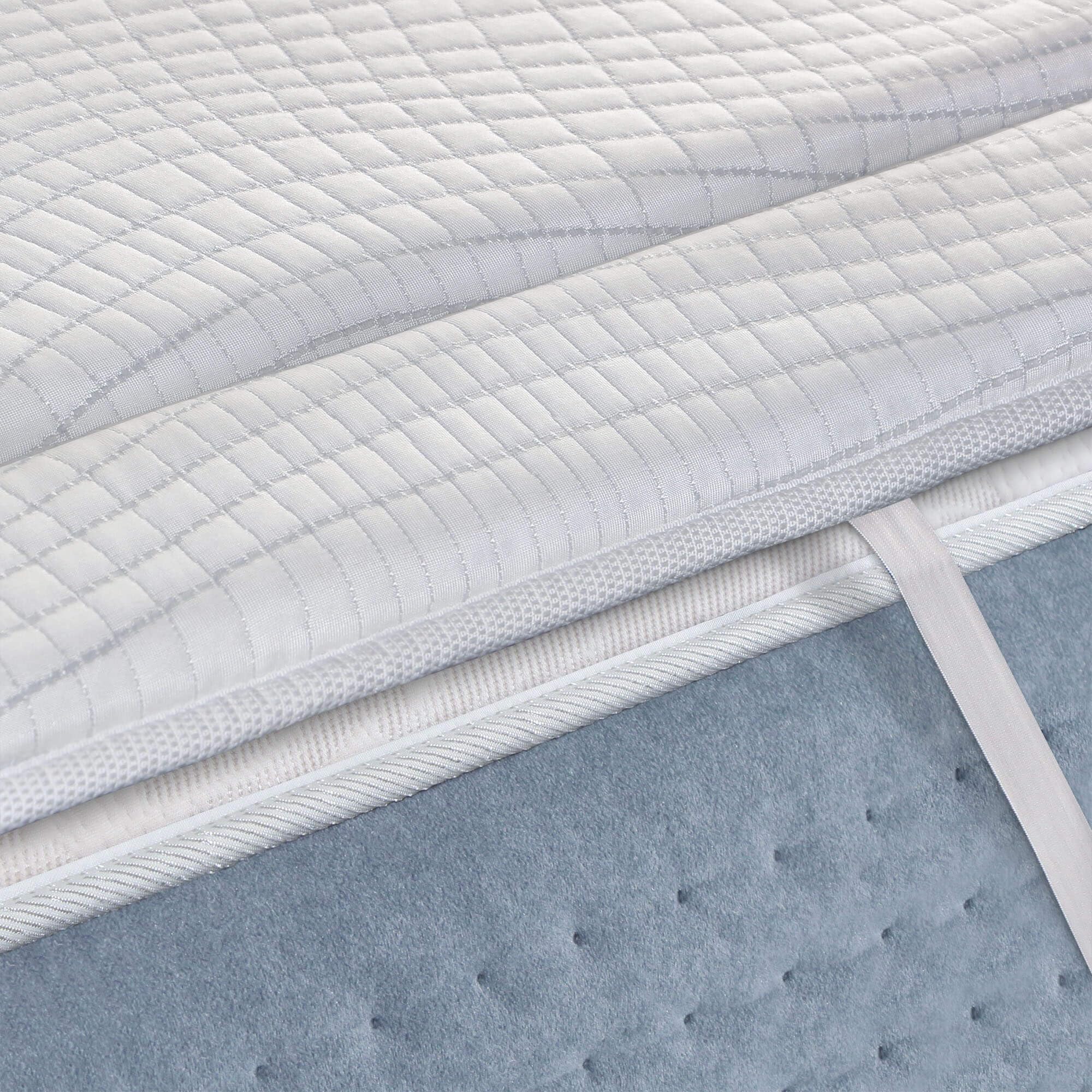 Topper Viscogel Efecto Frío Polar Dreams SonnoMattress, 4 cm Altura, Tejido Hilo Frío Transpirable, Adaptable, Sensación Fresca - 150x200x4
