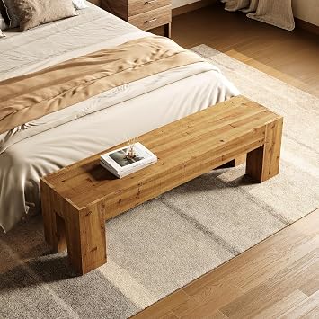 Solid Wood Entryway Bench