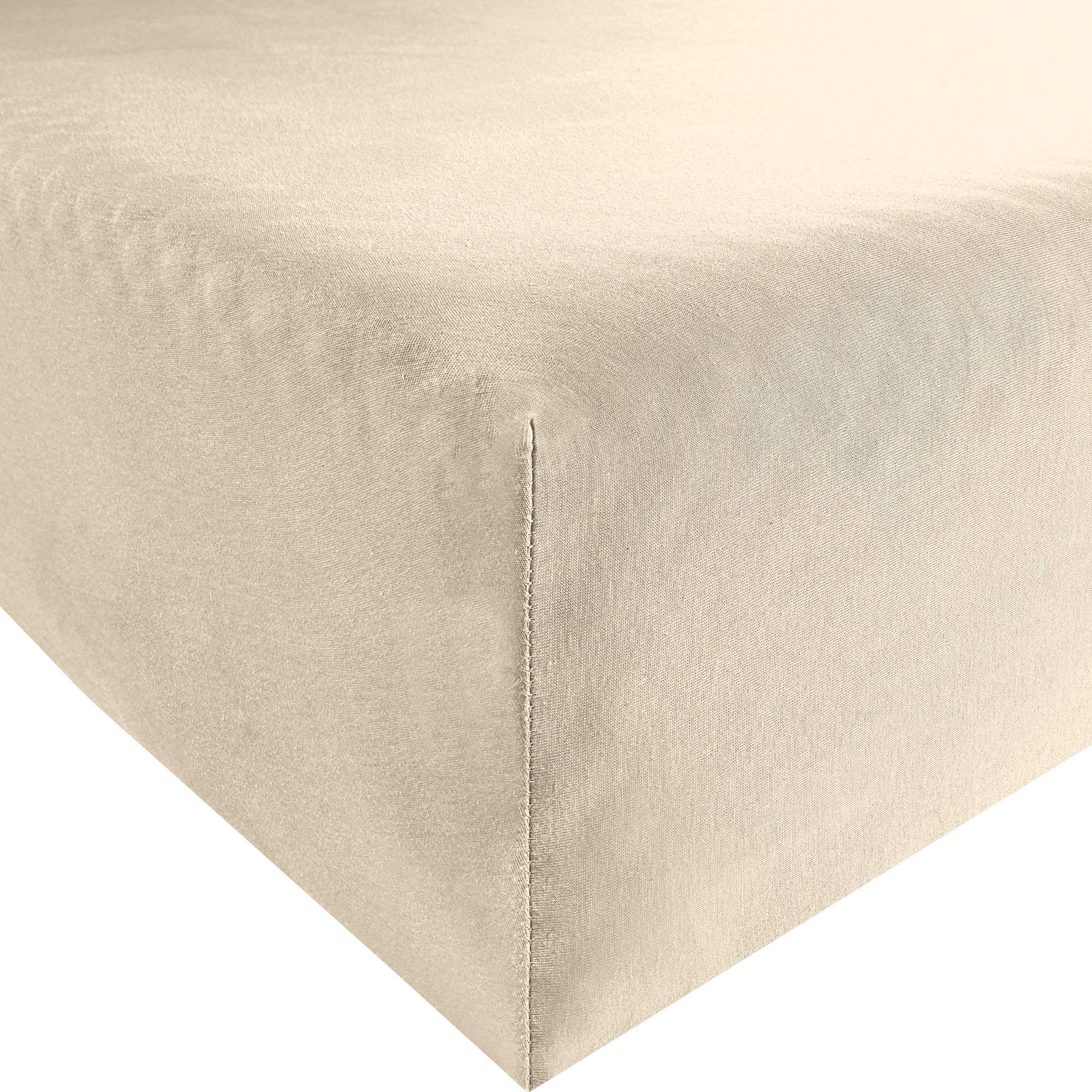 Bassetti Spannbettlaken 094 Ecru Baumwolle/Elastan, Maße: 140cm x 200cm, 160cm x 220cm, 9222206