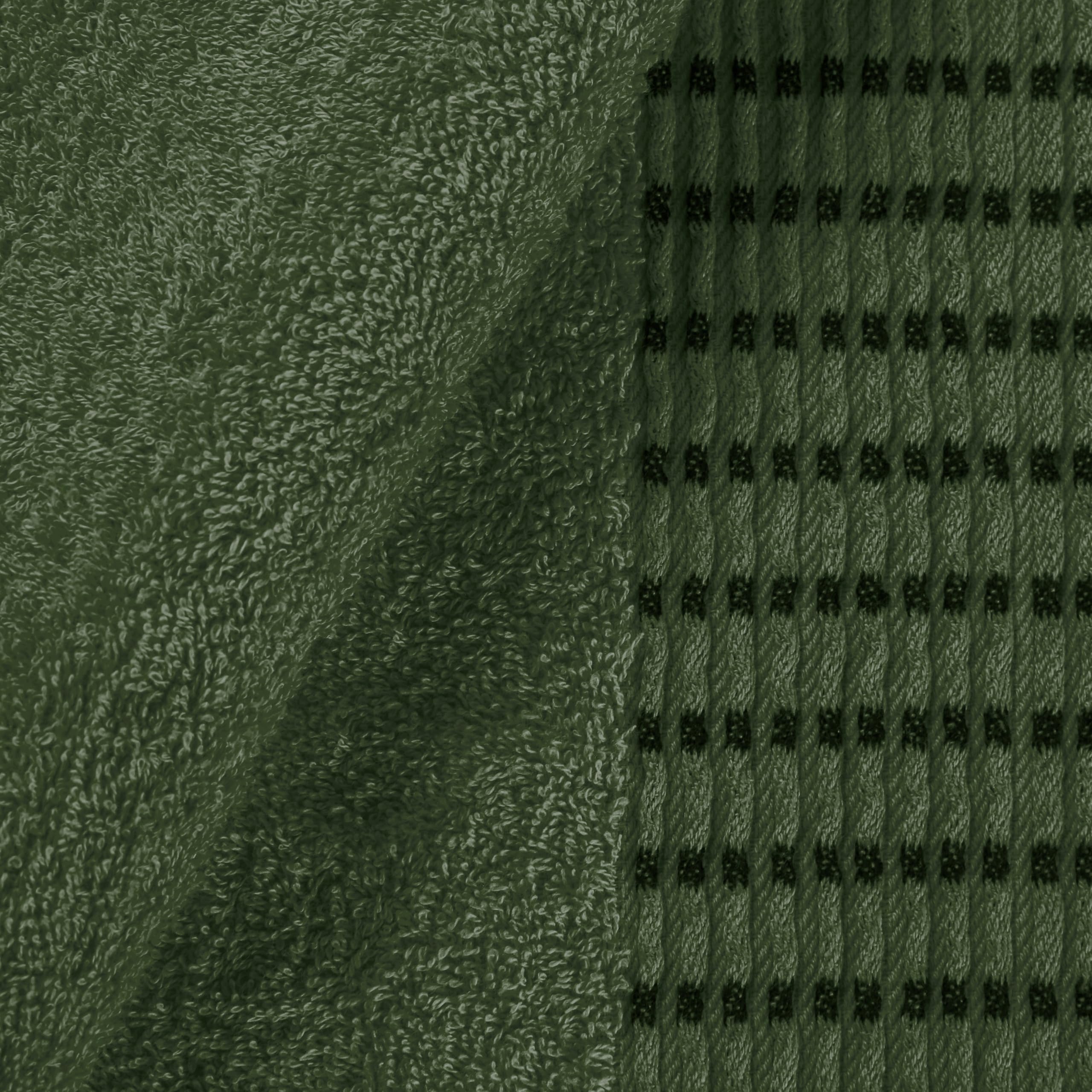 Juego de 3 toallas de algodón ultrasuaves que contiene una toalla de baño extragrande de 70 x 140 cm, una toalla de mano de 40 x 60 cm y una cama de 30 x 30 cm, verde oliva