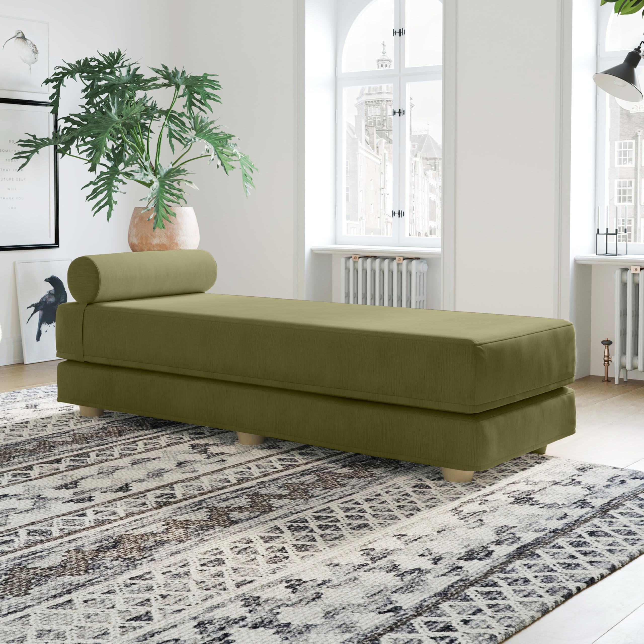 Amazon.com: Jaxx Alon Daybed - Fold-Out Sleeper Chaise with