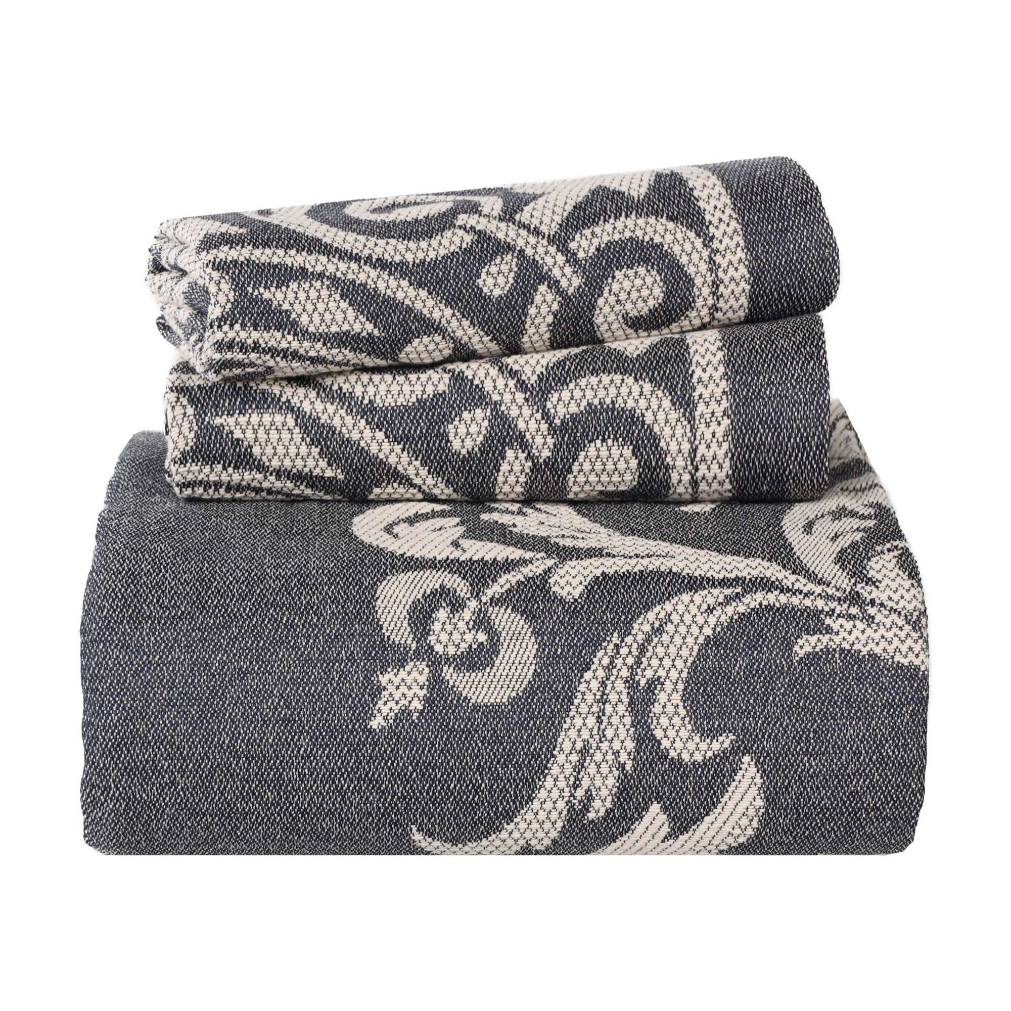 Superior Bedspread, Cotton, Ada Denim Blue, King
