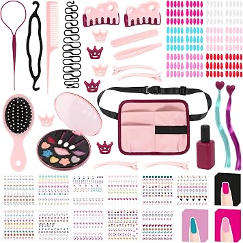 Bayer Design Charlene Magic Nails Styling Head Doll with 10.5 in Bust | Blonde Hair Styling Toy with Movable Hands for Kids Ages 3+, Includes 100 Beauty Accessories and Makeup Palette