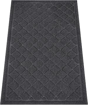 Front Door Mat Indoor Outdoor, 60" x 36" Non Slip Welcome Doormat for Entryway, Heavy Duty Low Profile Entrance Rug for High Traffic Areas, Patio, Outside Entry, Yard, Porch Waterproof