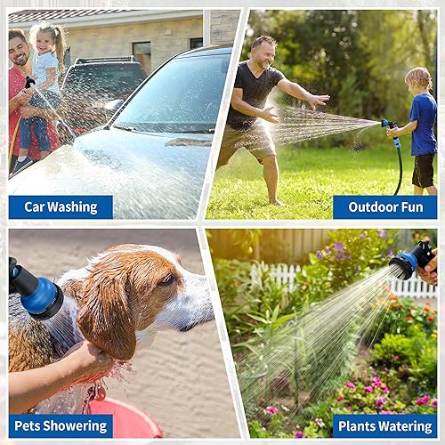 Miniatura 7 de NEXCOVER - Boquilla pulverizadora para manguera de jardín - 7 patrones de riego ajustables para manguera de agua, boquilla de pulverización de