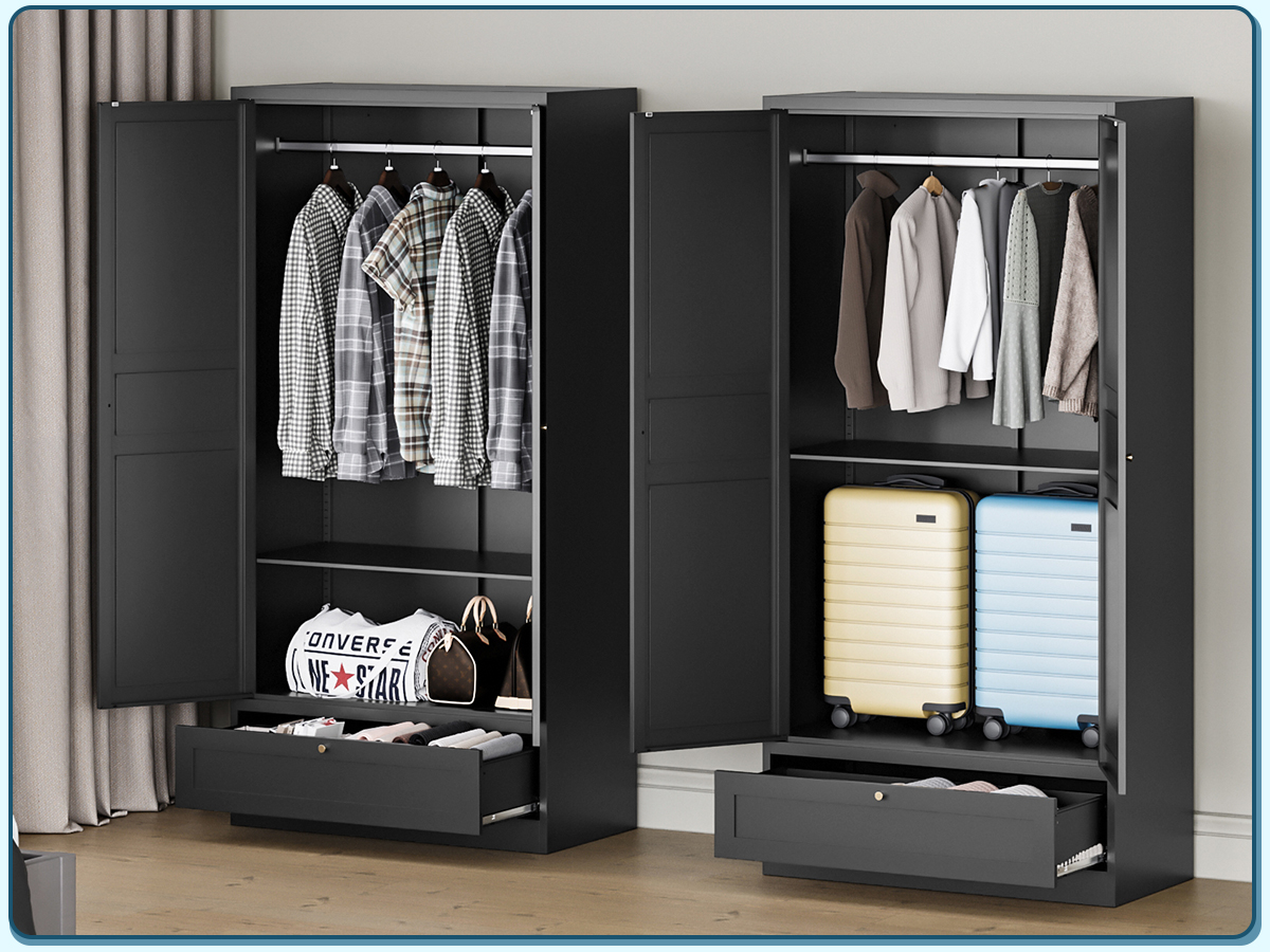 hide Closet Collection【美品】 Amazon.com: Homieasy Closet System Organizer with Drawers and