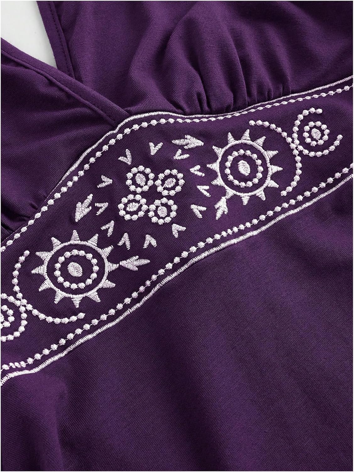 Women's Halter Backless Flowy Cowgirl Short Dress Sleeveless Ruched Tiered Layer Mini Dress - Image 3