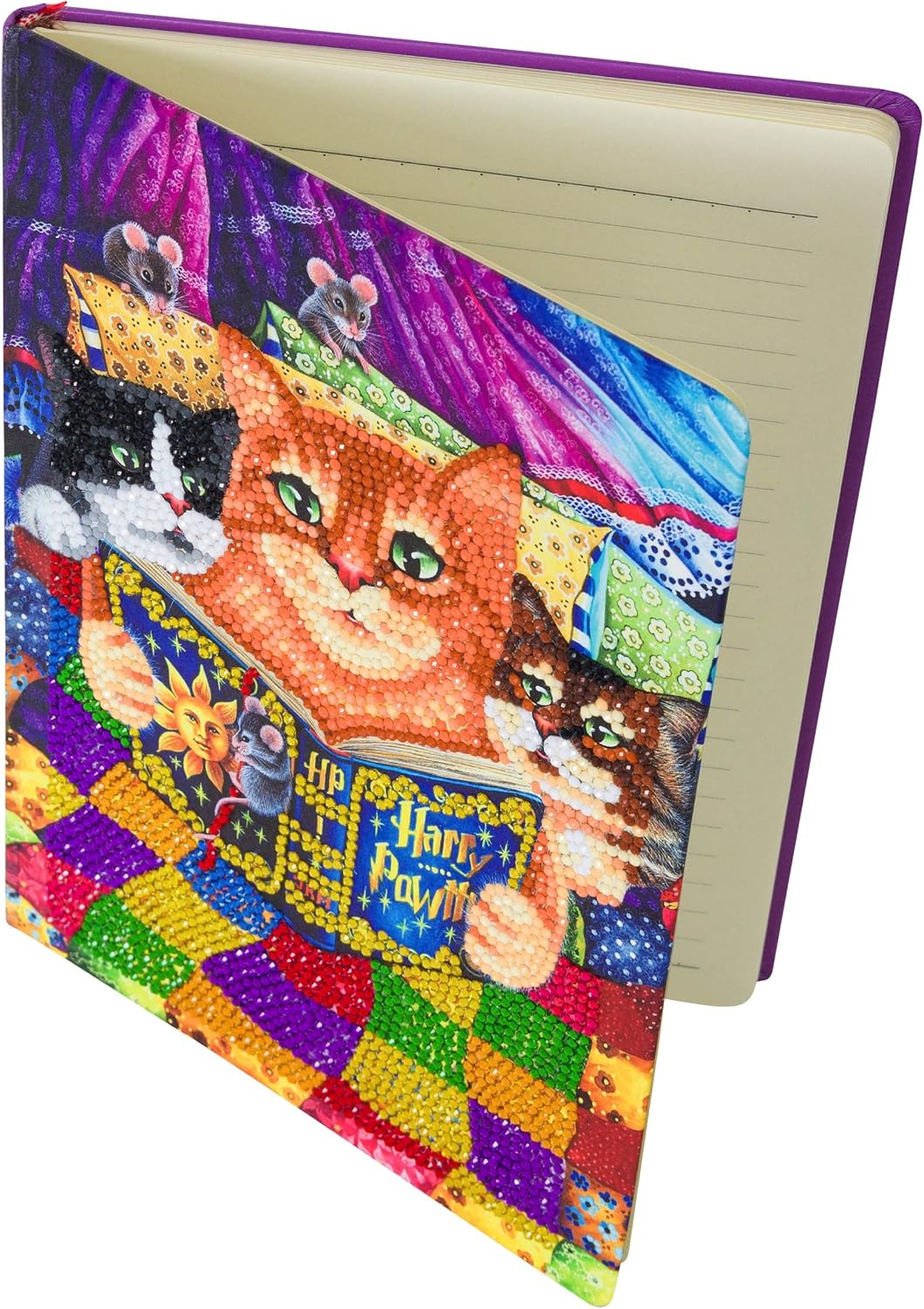 Craft Buddy Crystal Art CANJ2 Kitten Bedtime, Crystal Art Notebook