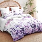 CCoutueChen Vintage Floral King Duvet Cover Black Red Bedding Set for Women Girls Golden Botanical Leaves Comforter Cover - 3Pcs Soft Breathable Microfiber with 2 Pillowcases(104 * 90)